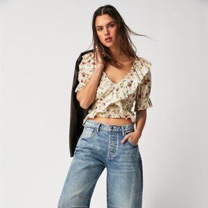 FREE PEOPLE Favorite Girl Top in Tea Combo